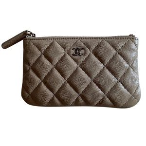 Chanel Caviar Leather Cosmetic Pouch